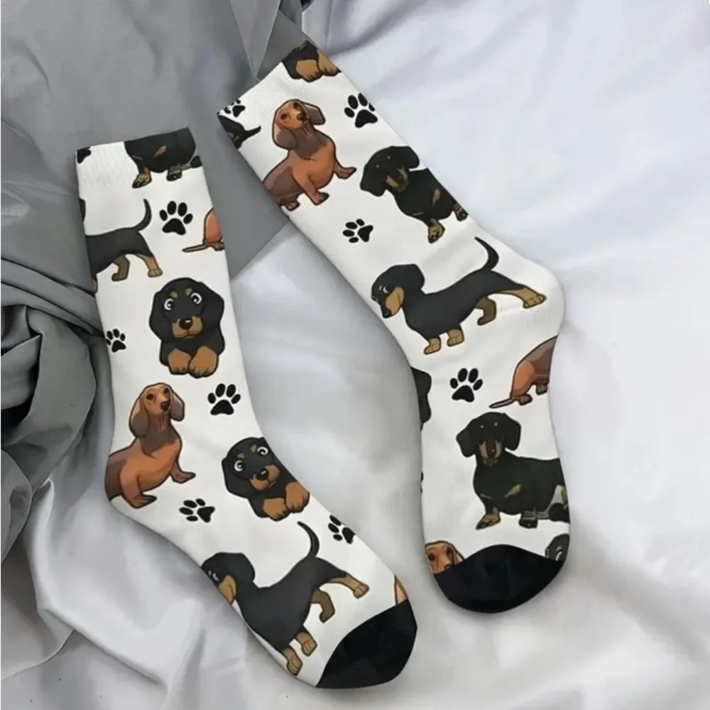 Dachshund Doxie Weiner Sausage Dog Novelty Crew Tube Socks Unisex Men’s Women’s - Picture 6 of 14